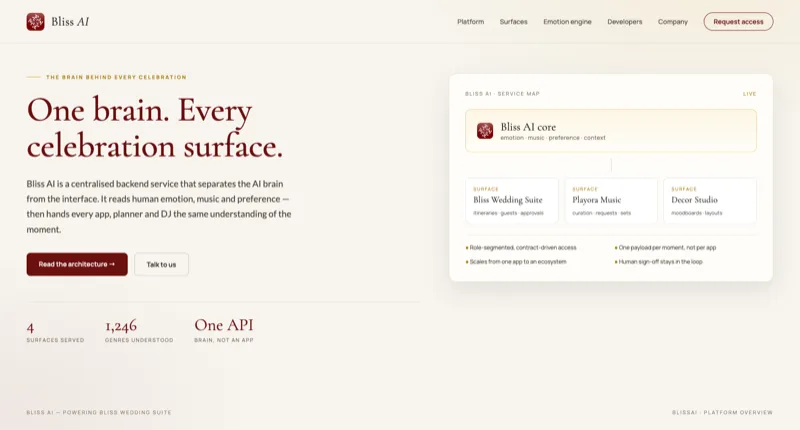 Bliss AI — home